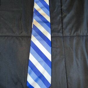 J. Crew Blue and White Striped Tie